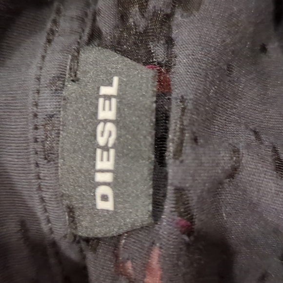 Diesel black and gold wild spirit t-shirt with mesh laser cutouts - Picture 7 of 7